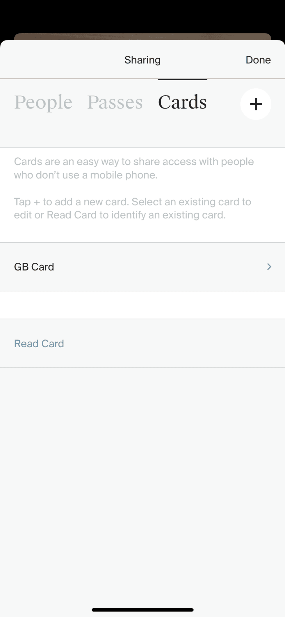 use Level Home app to add passes and keycards.