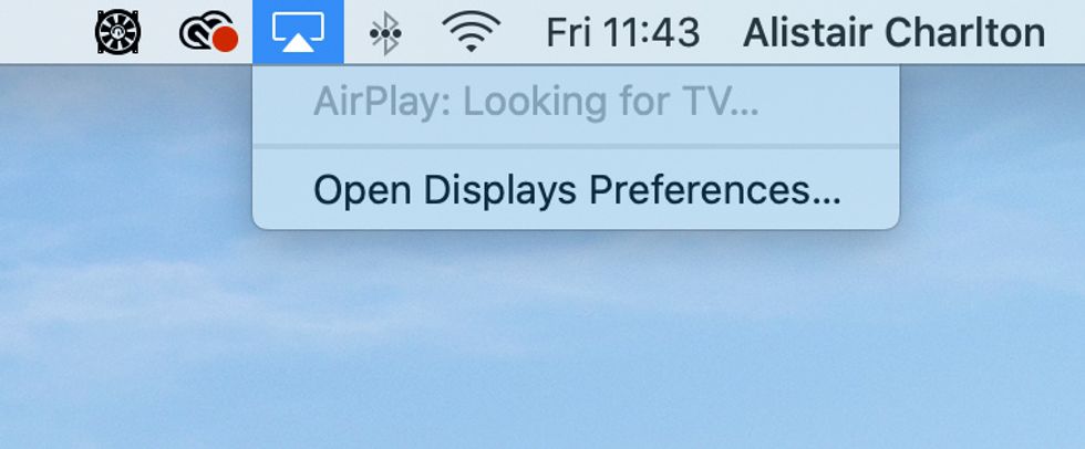 Using AirPlay to mirror a Mac