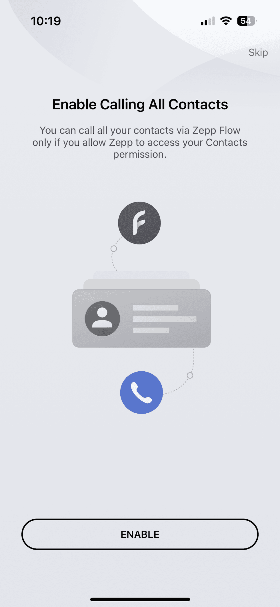 using Tozo health app to enable bluetooth calling screenshot