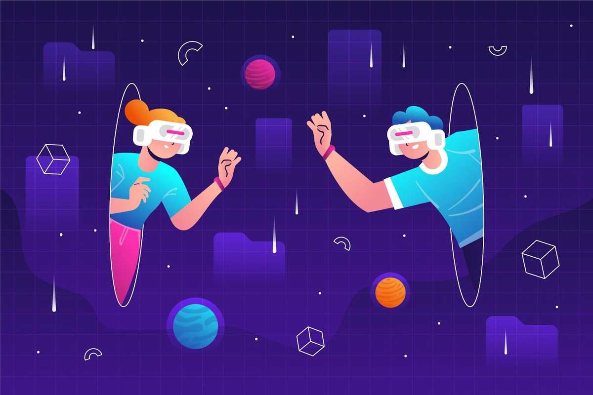 vr illustration with two players.