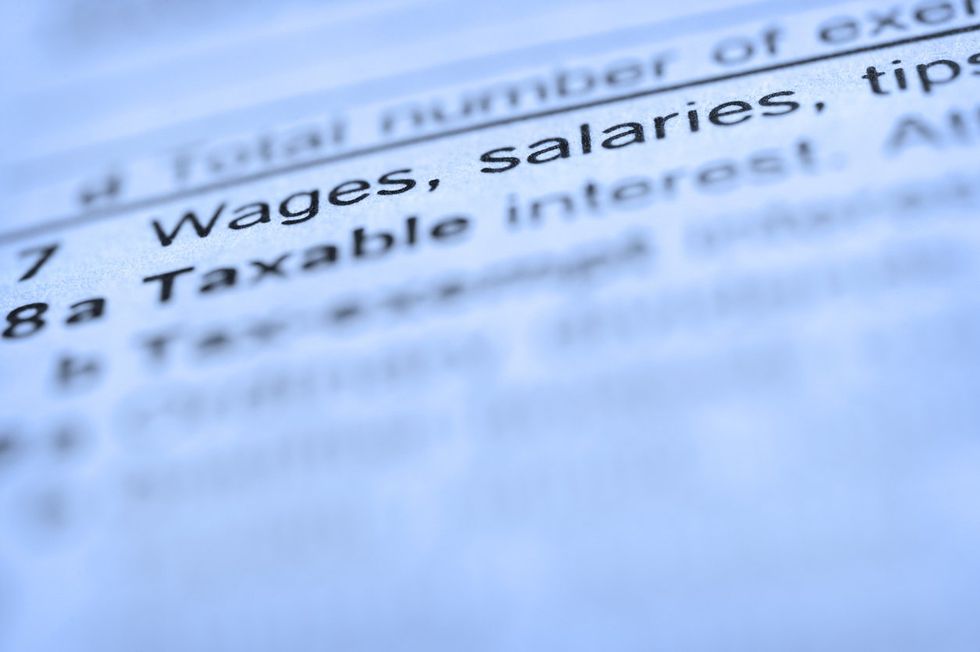 Wages stock photo