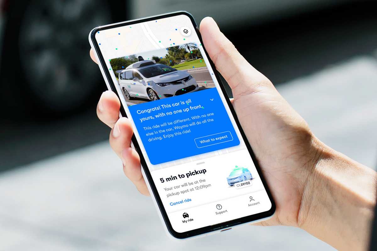 Waymo smartphone app