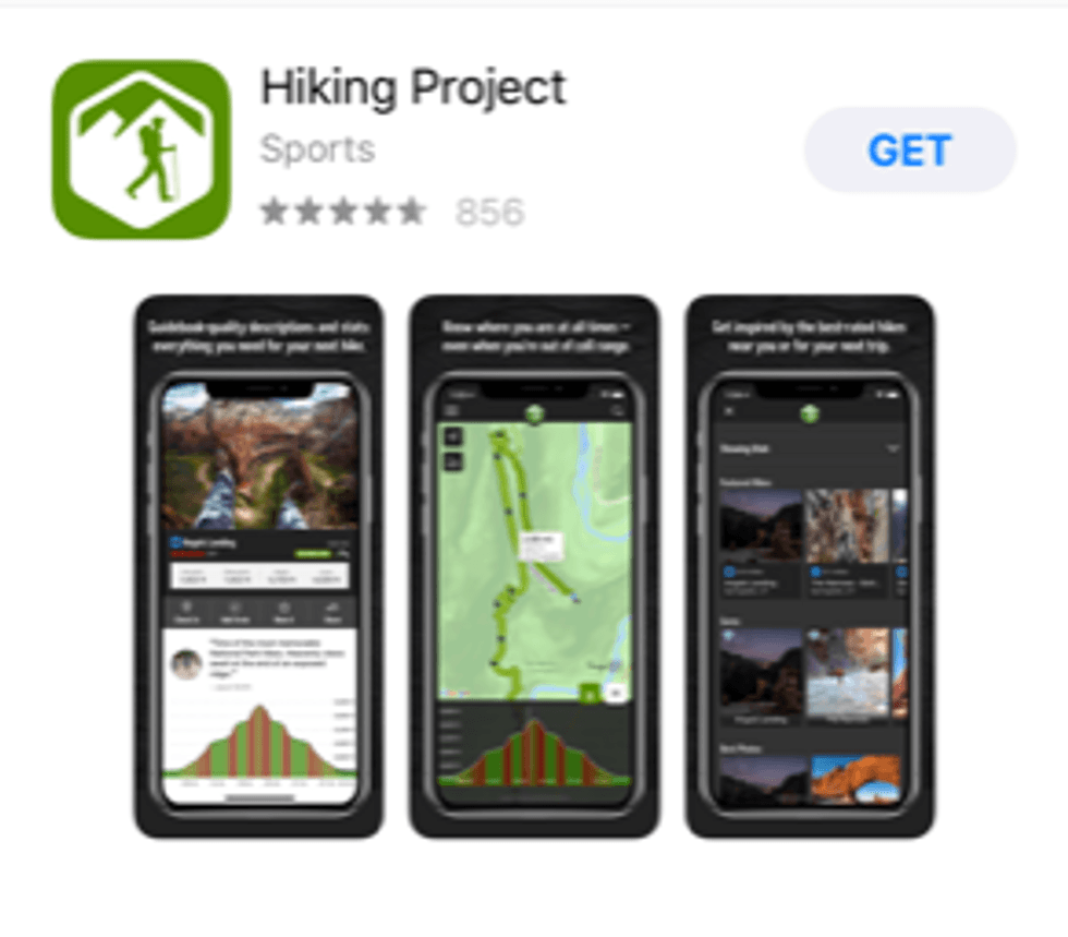 With more than 200,000 miles of hiking trails, the free Hiking Project App is a great companion