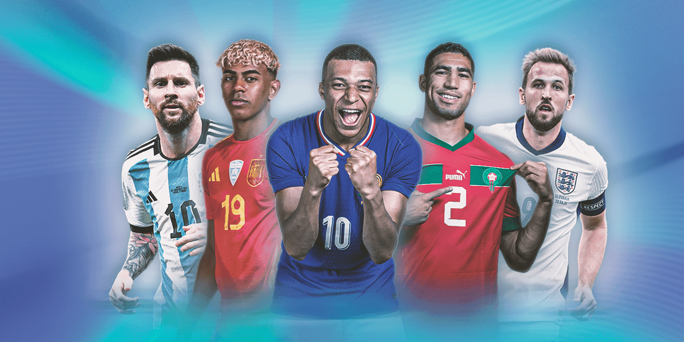 photo of several international soccer players