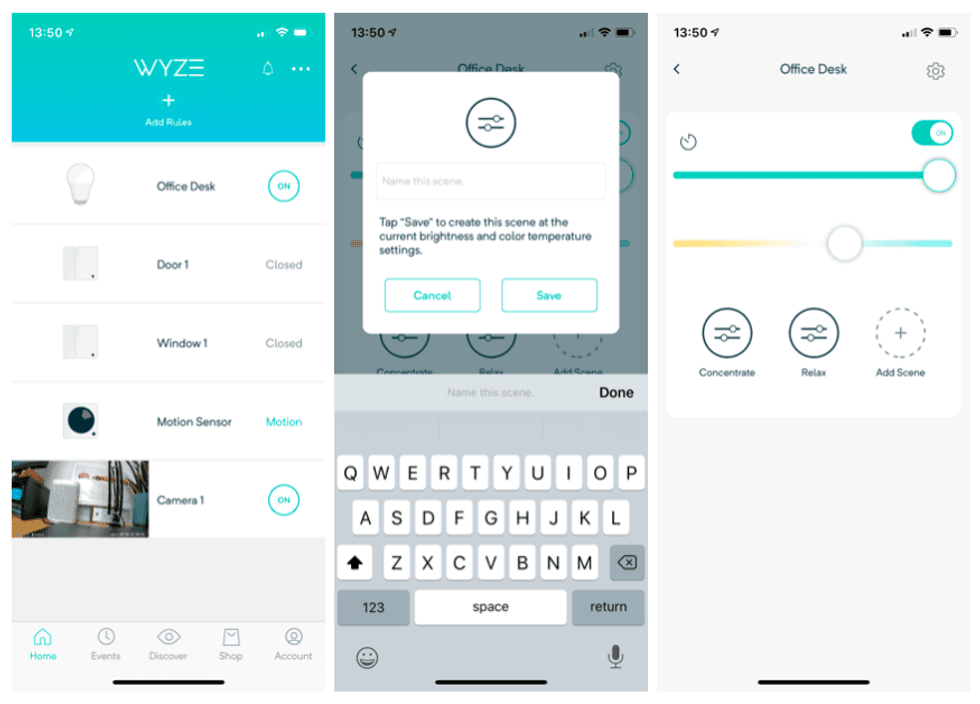 Wyze smartphone app