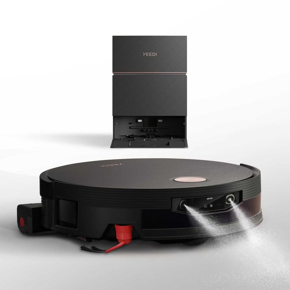 Yeedi S20 Infinity Ultra Robot Vacuum and Mop, FocusJet Stain Pre-Dissolving Tech, Mop Roller Smart Cover, 19500Pa Suction, 145\u00b0F Hot Air Dry, PowerBoost Plus Tech, AI Obstacle Avoidance,Omni Station
