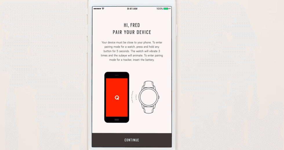 You pair the Fossil Q with your smartphone via Bluetooth